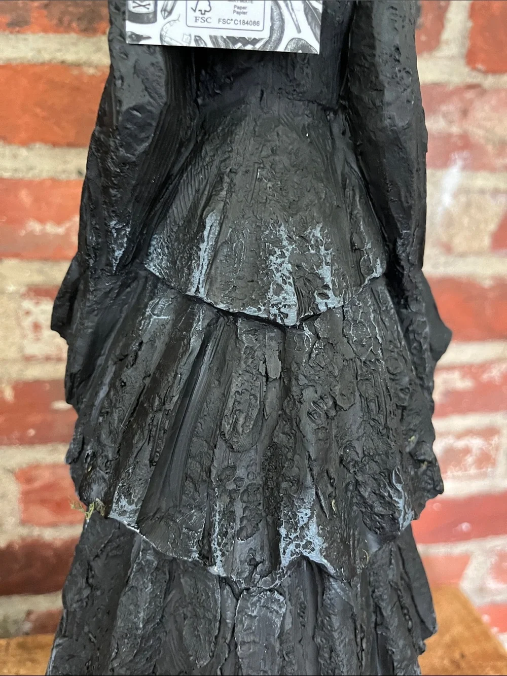 Tahari Black Witch Figurine with Purple Hat Accent